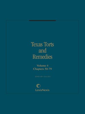 cover image of Texas Torts and Remedies